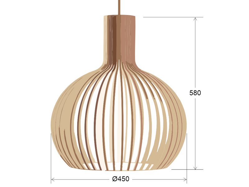 GROA Lámpara de madera Ø450mm