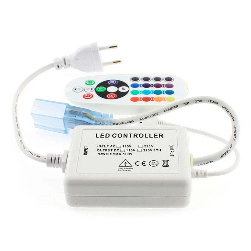 Controlador IR NEON Flex 220V RGB 750W