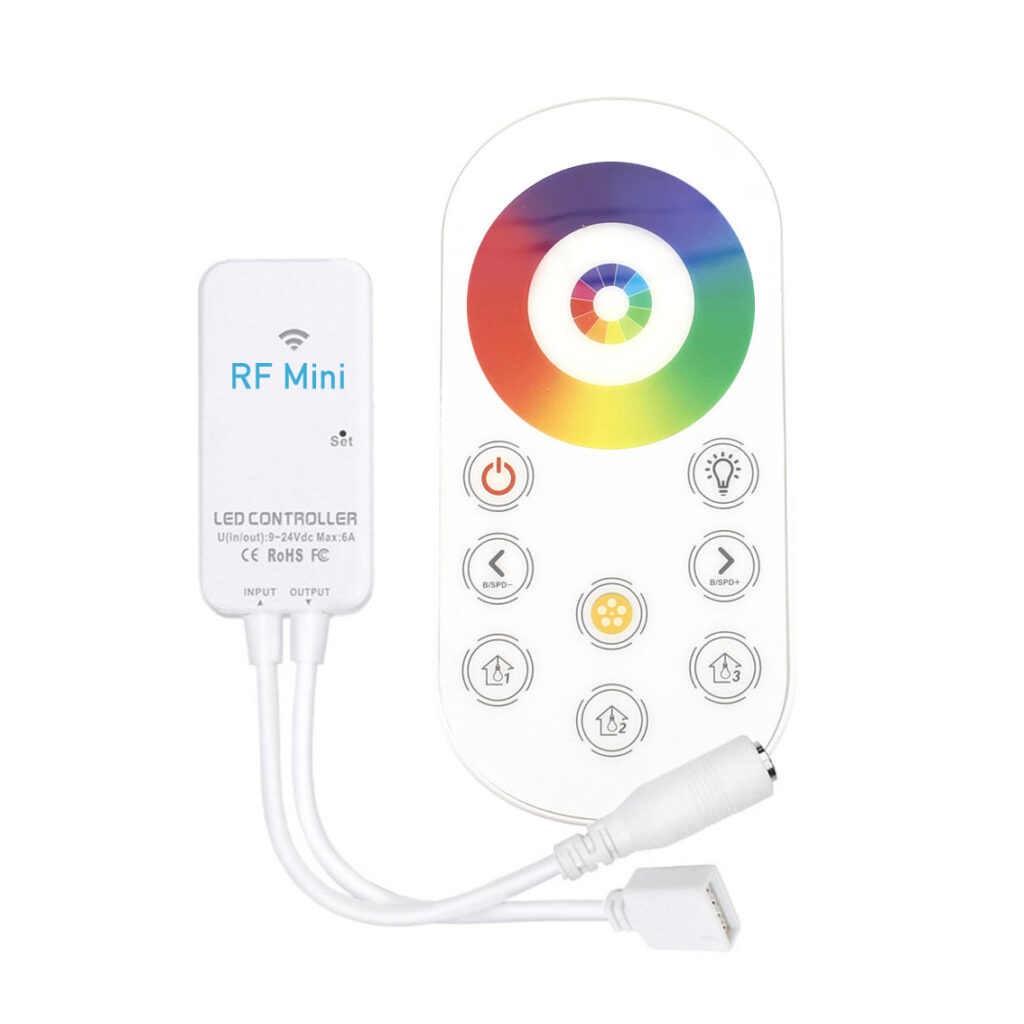 Controlador RF Mini tira LED RGB + mando
