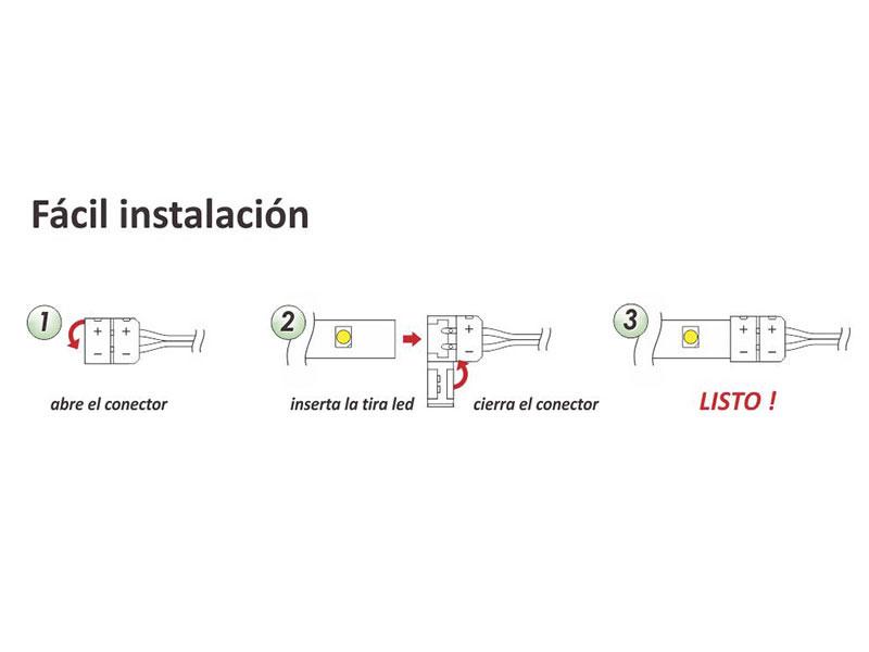 Unión / conector rígido CLICK para tiras LED monocolor