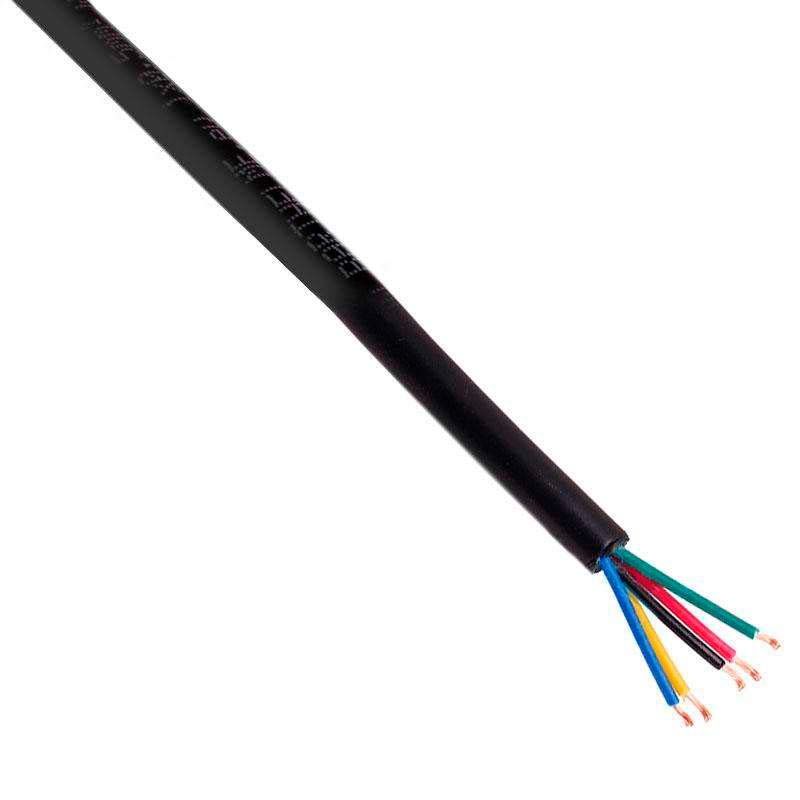 Cable redondo de conexión para tiras LED RGBW 5x0
