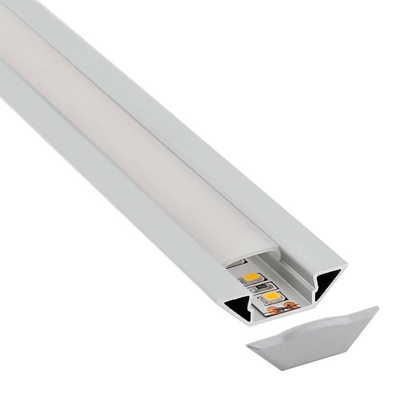 KIT - Perfil aluminio SINGE para tiras LED