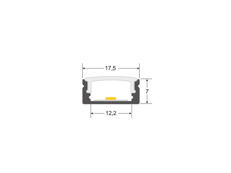 KIT - Perfil aluminio BARLIS para tiras LED