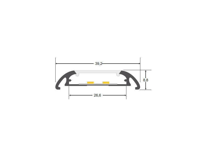 KIT - Perfil aluminio MARK para tiras LED