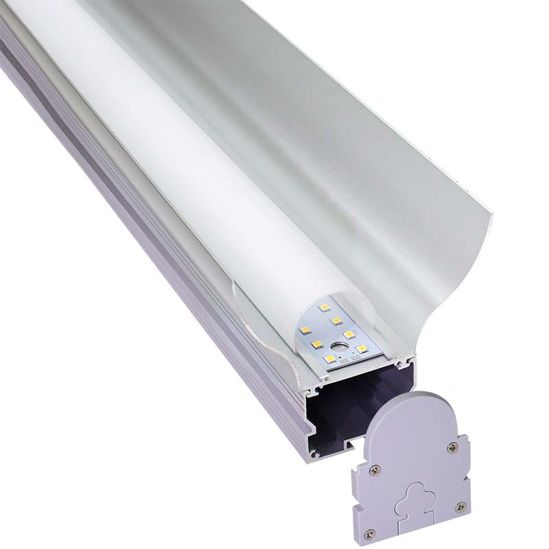 KIT - Perfil aluminio GREC 80º para tiras LED