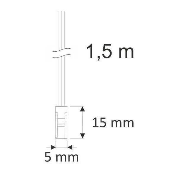 Conector rápido Hembra 2 Pin con cable 1.5m