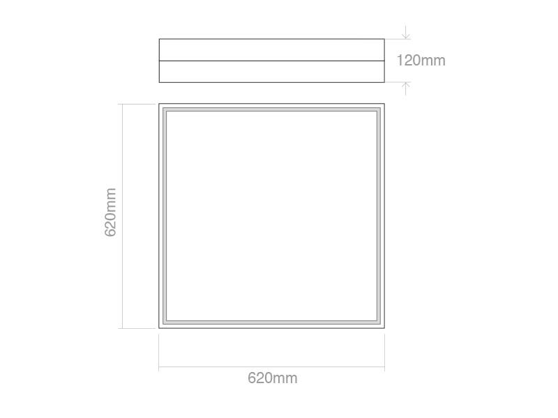 BOXLED ALISO panel 60x60cm