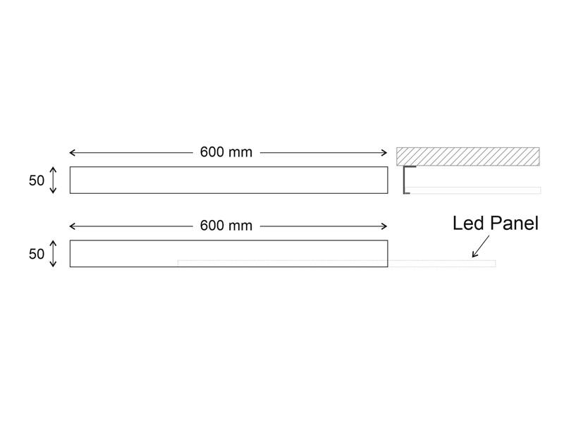 Kit marco Blanco para instalar Panel Led 60x60cm en superficie