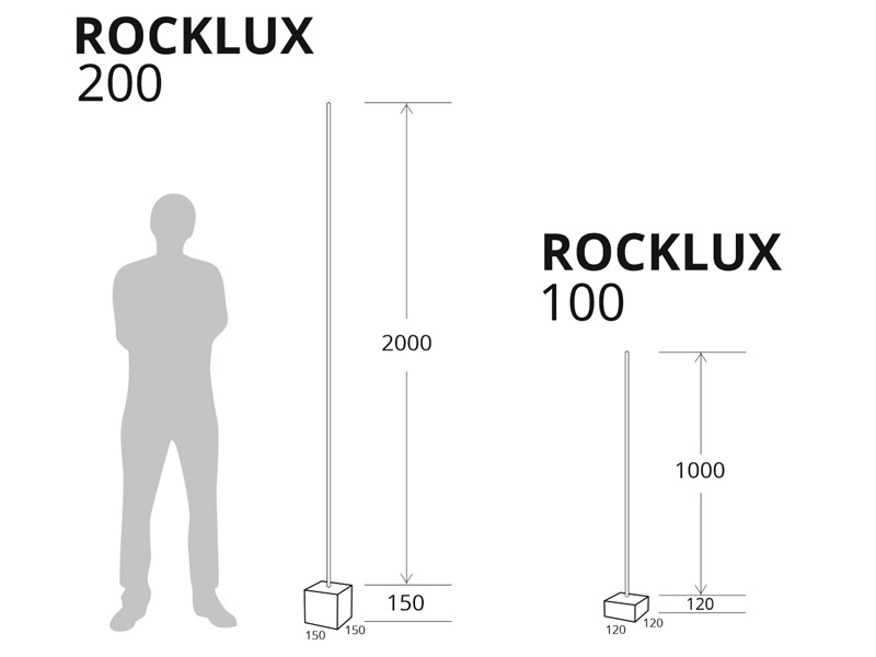 Lámpara de pie led ROCKLUX 100
