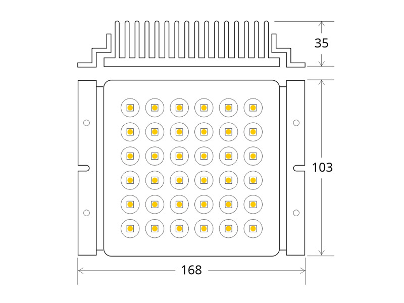 Módulo LED 10-65W chip BRIDGELUX