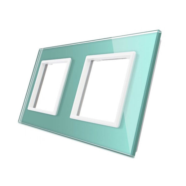 Frontal cristal verde 2x huecos