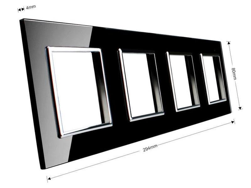 Frontal 4x cristal negro