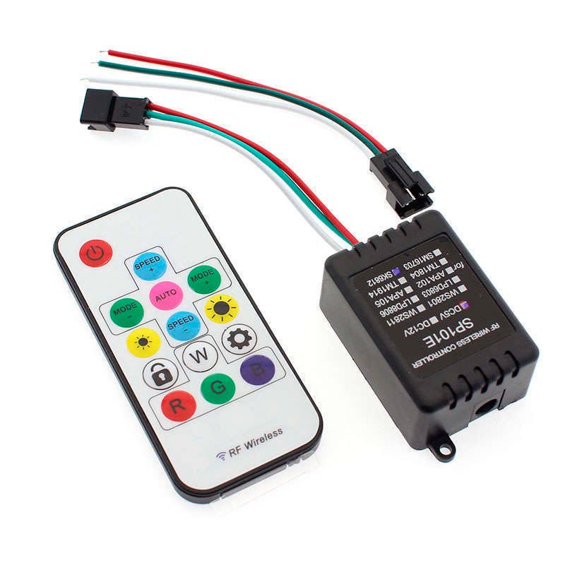 Controlador SP101E RF para tira LED IC Digital + mando
