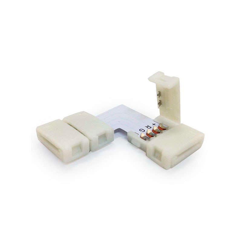 Conector L para tiras monocolor 2 Pin - 10mm