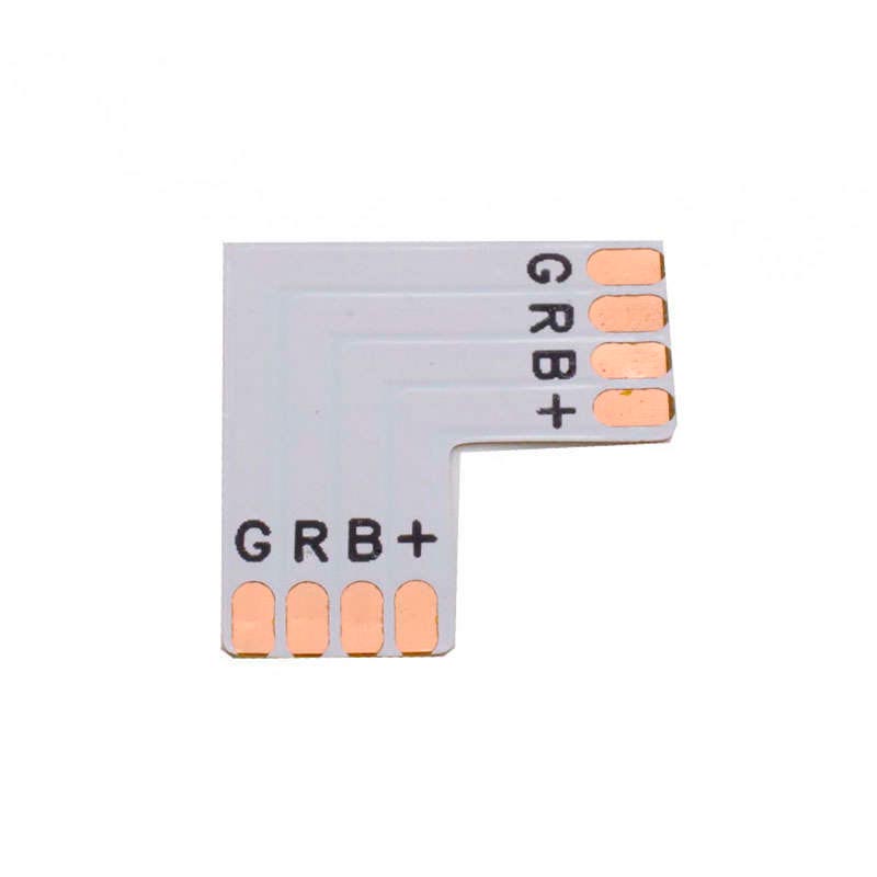 Conector L para tiras RGB 4 Pin - 10mm