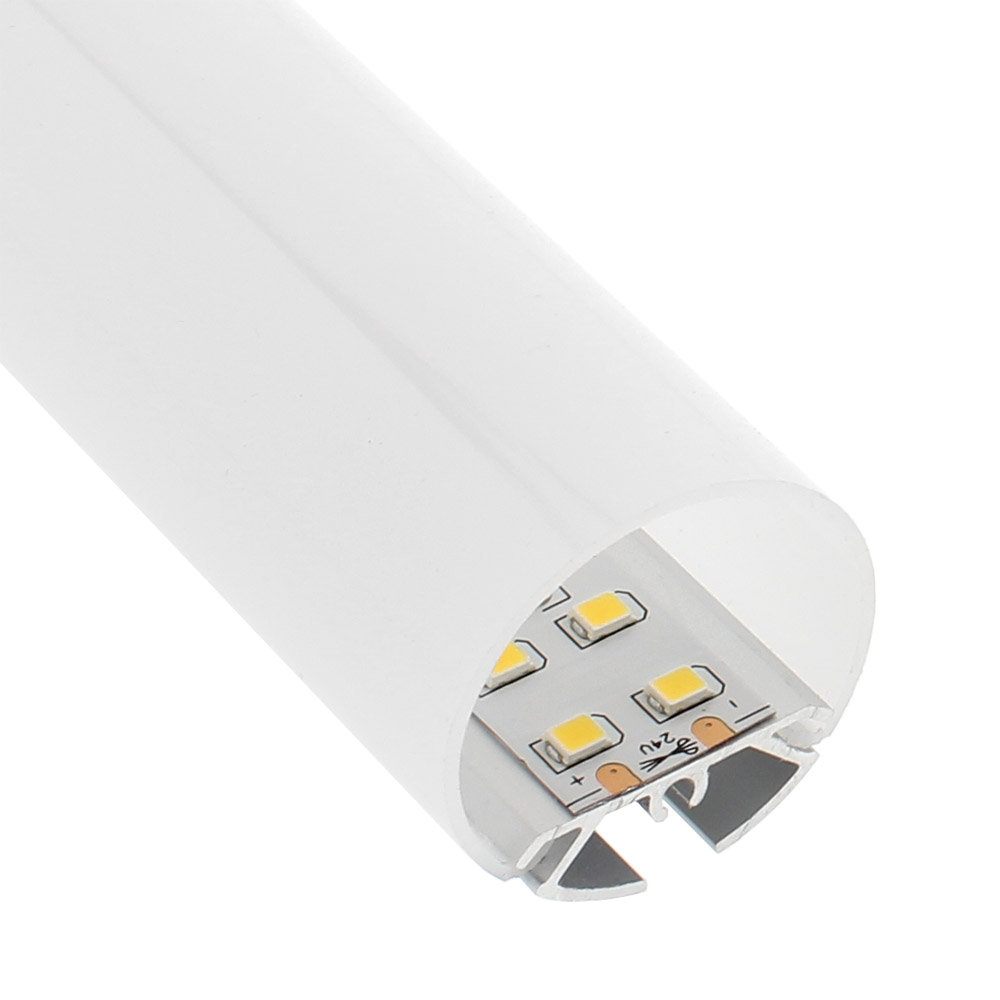 KIT - Perfil aluminio BAROUND Ø30 para tiras LED