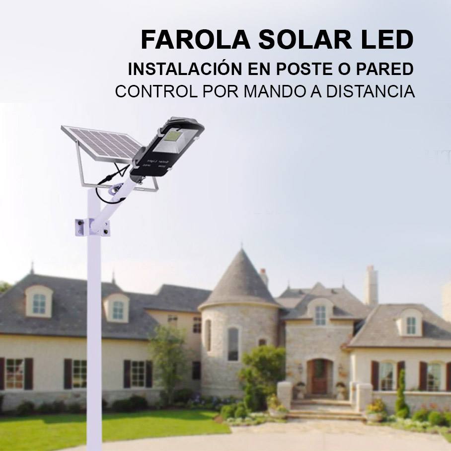 Farola LED Solar URBAN 150W + Mando a distancia