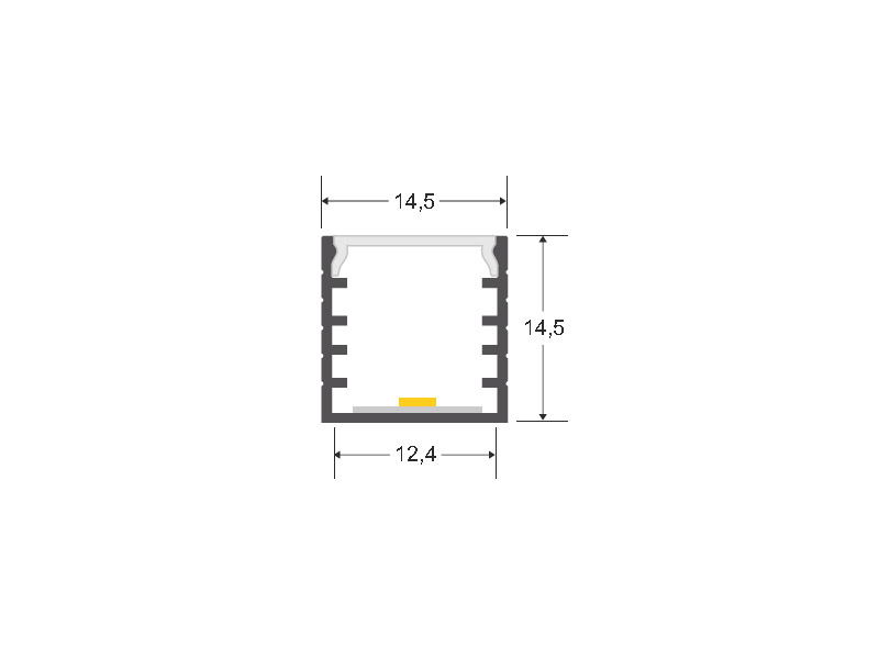 KIT - Perfil aluminio DIRA para tiras LED