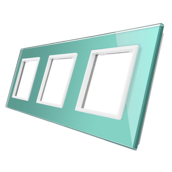 Frontal cristal verde 3x huecos