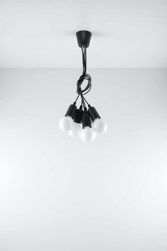 Lámpara de techo DIEGO 5 negro