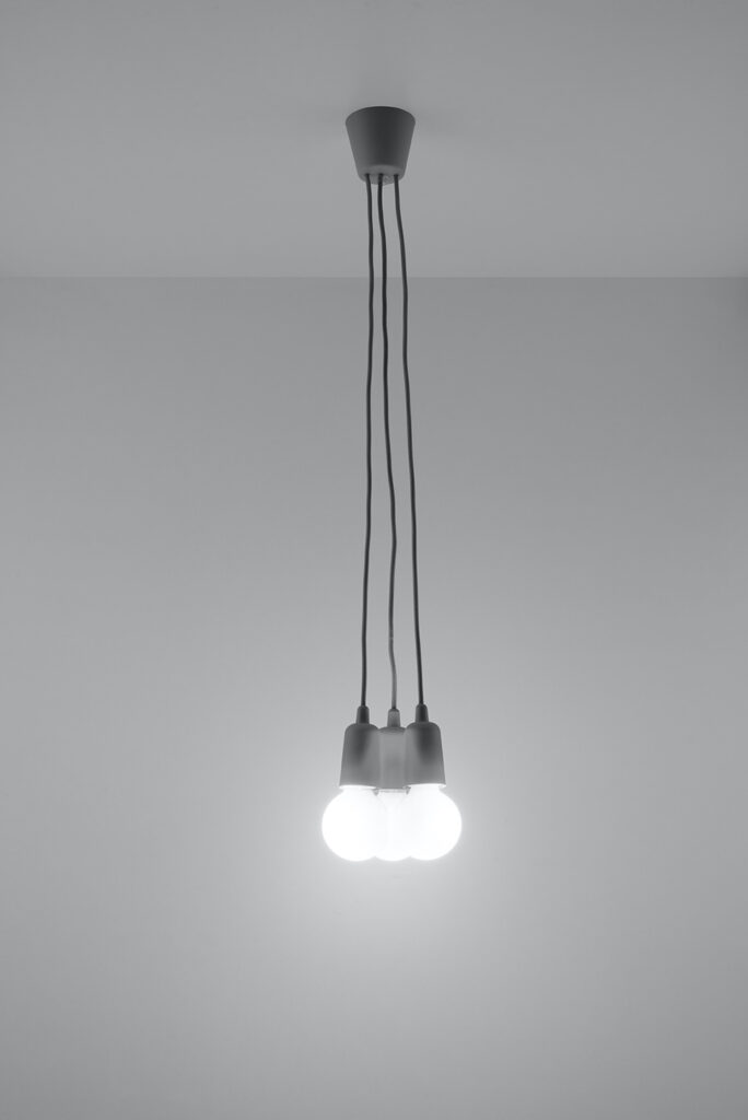 Lámpara de techo DIEGO 3 gris
