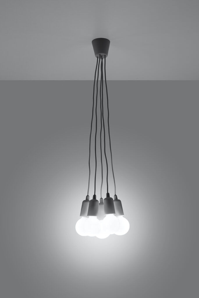 Lámpara de techo DIEGO 5 gris
