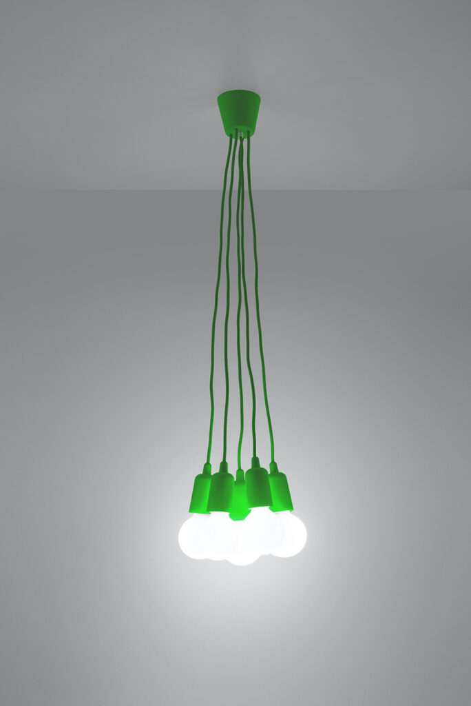 Lámpara de techo DIEGO 5 verde