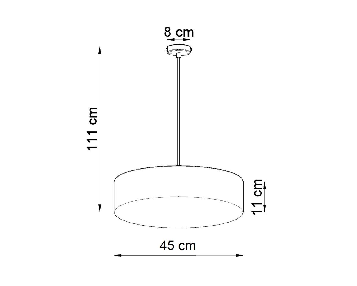 Lámpara de techo ARENA 45 gris