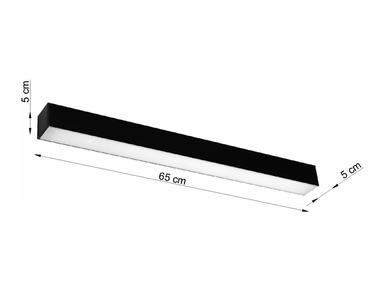 Aplique de techo PINNE LED 65 negro