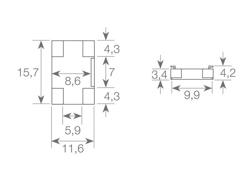 Unión / conector Transparente para tiras LED COB + SMD - 8mm