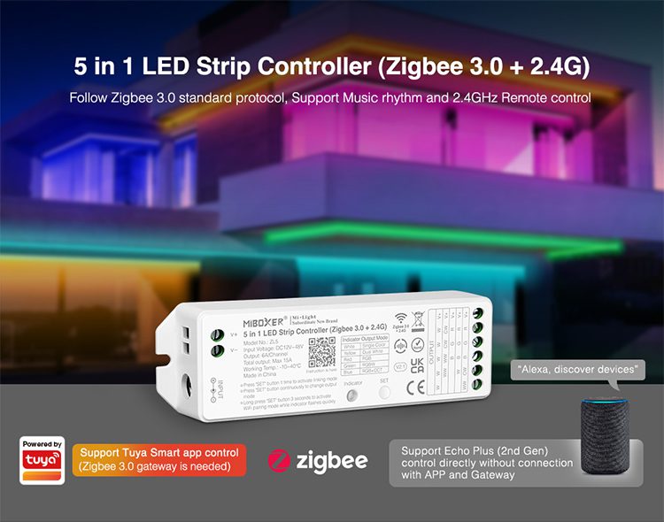 ZigBee controlador DC12-48V - 5 en 1 (mono