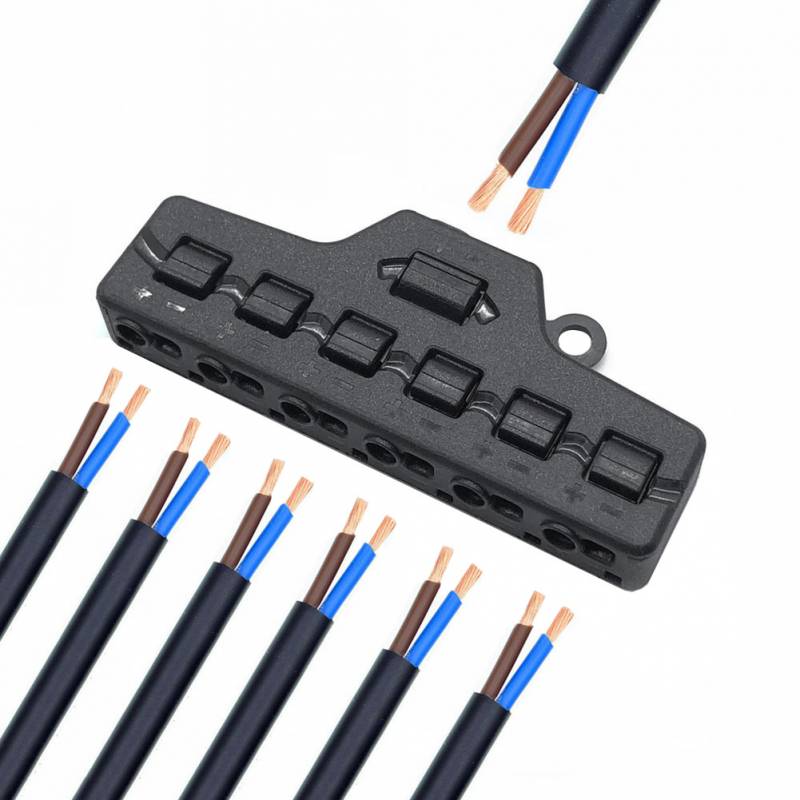 Distribuidor 1*2 a 6*2 cables 0-42V/9A