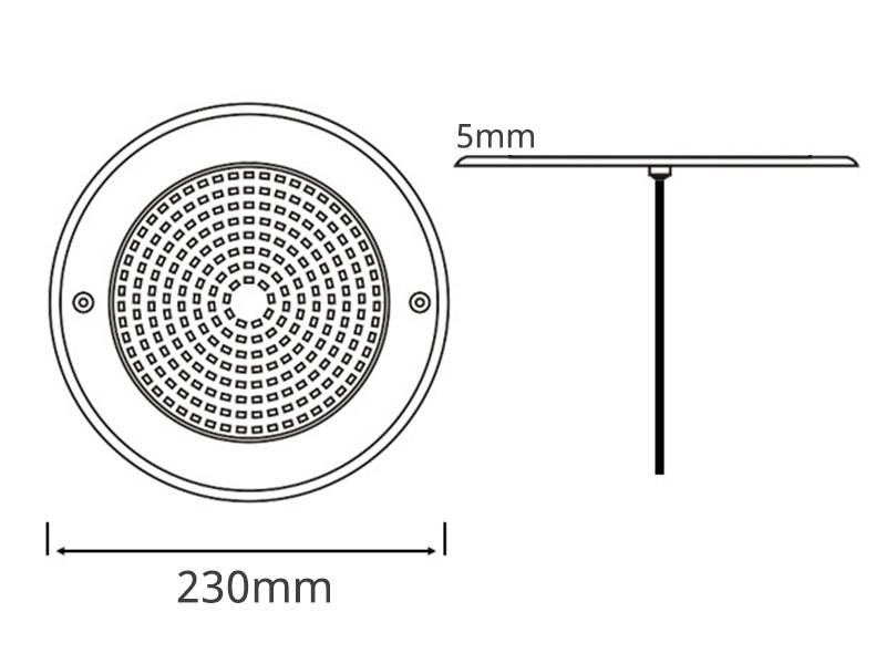 Kit Lámpara LED SLIM 5mm Ø230mm para piscinas
