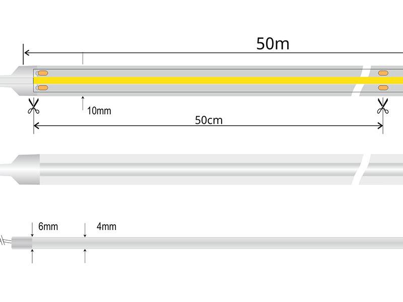 Tira LED 220V COB 4*10mm