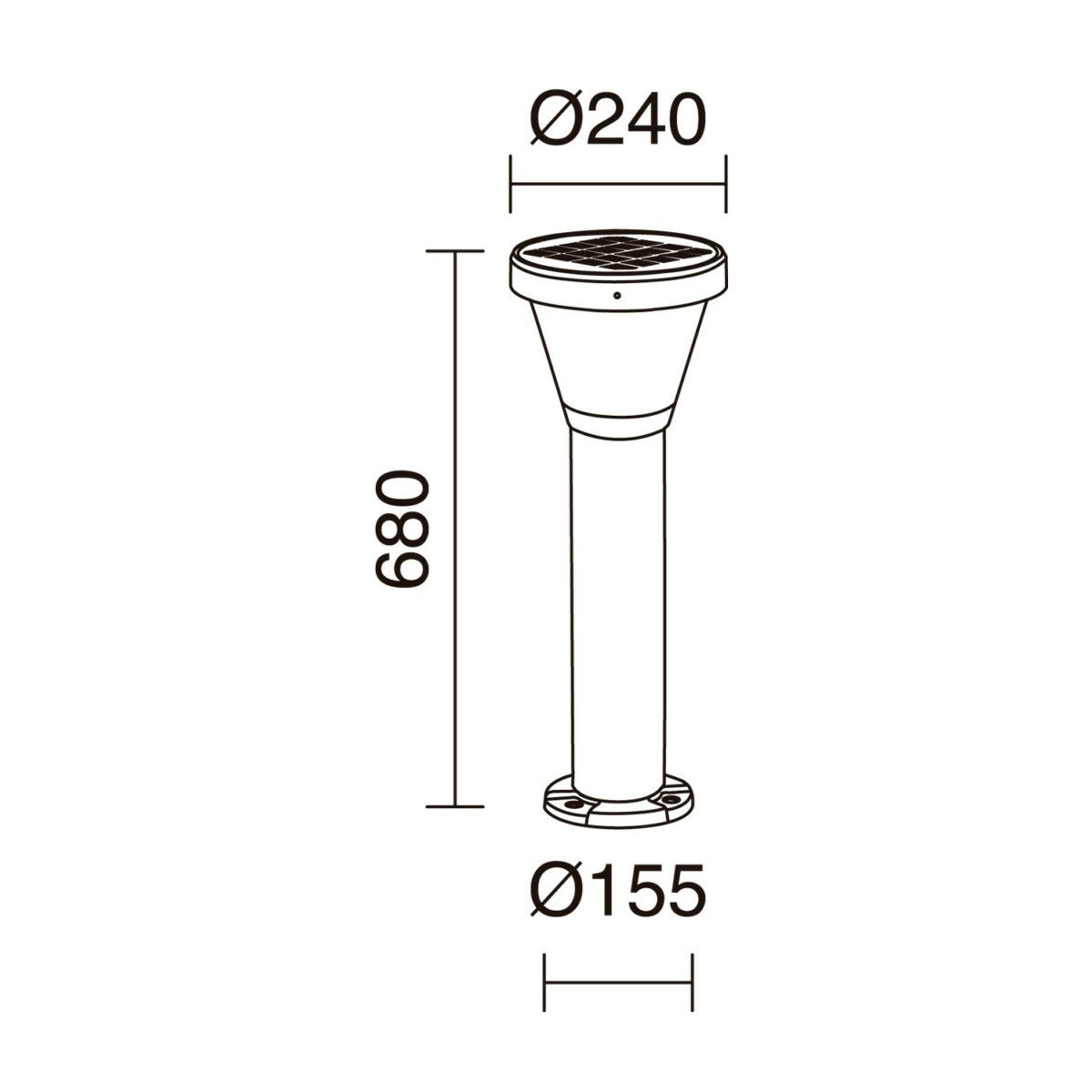 Farola solar SOLARGO H680