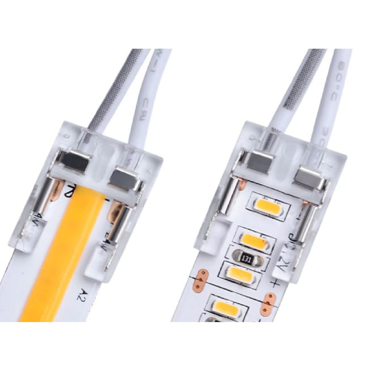 Conector Transparente para tiras LED COB + SMD - 10mm