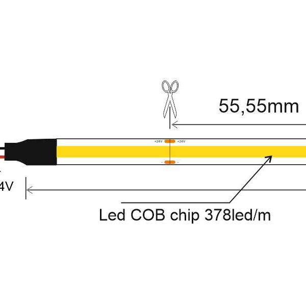 Conector Transparente con cable 14cm para tiras led RGB+CCT