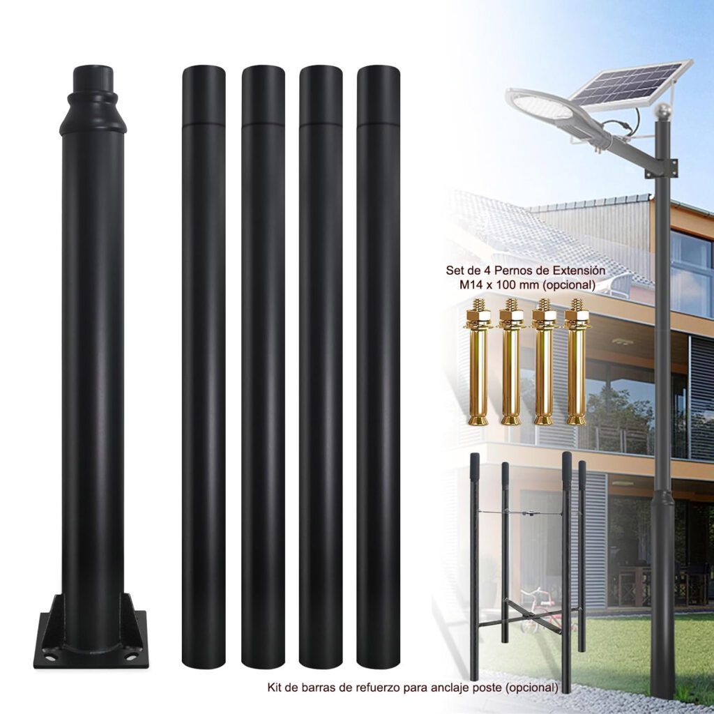 Poste farola acero galvanizado modular 5m