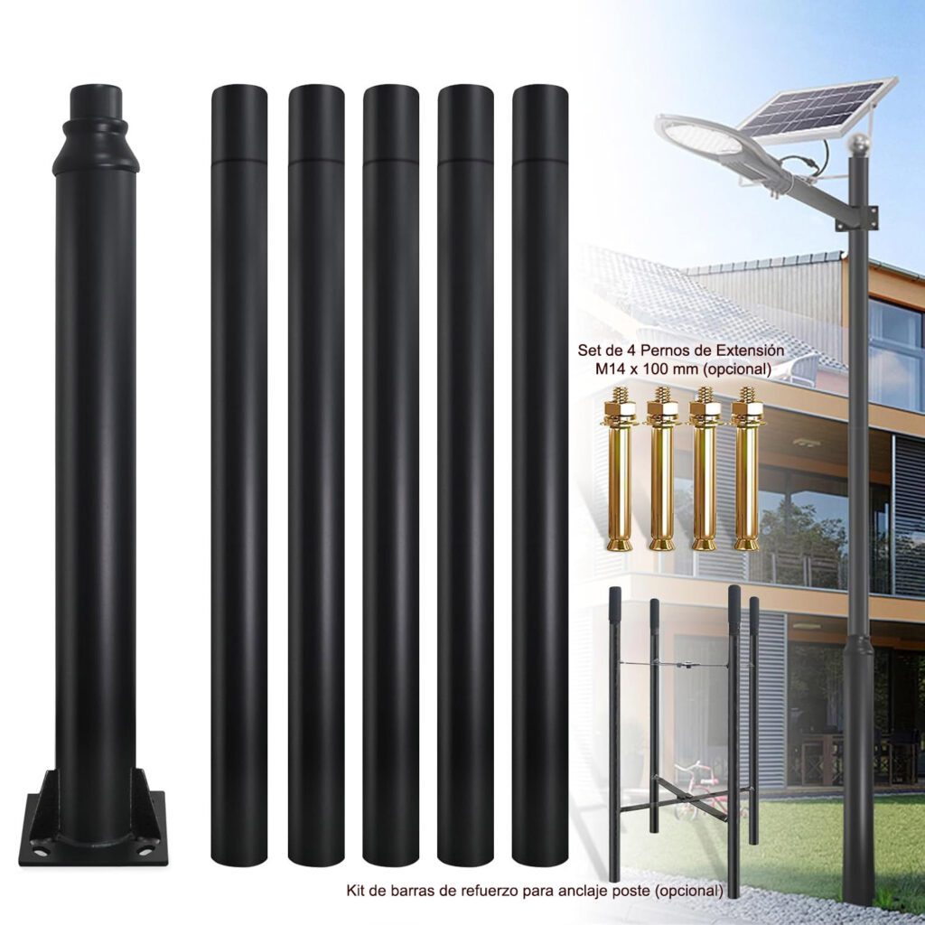 Poste farola acero galvanizado modular 6m